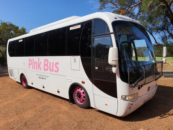 Pink Charter Bus